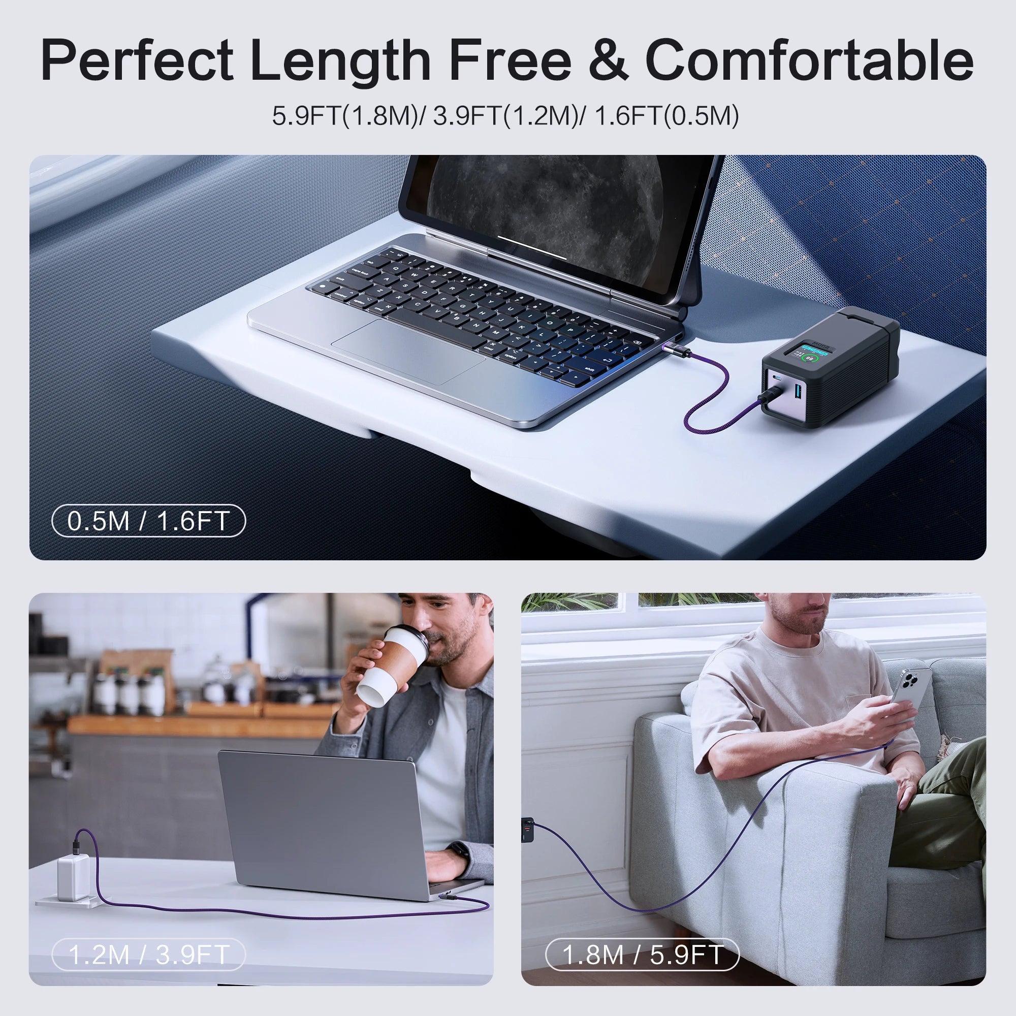 Câble de charge magnétique 240W – Ultra résistant & rapide
