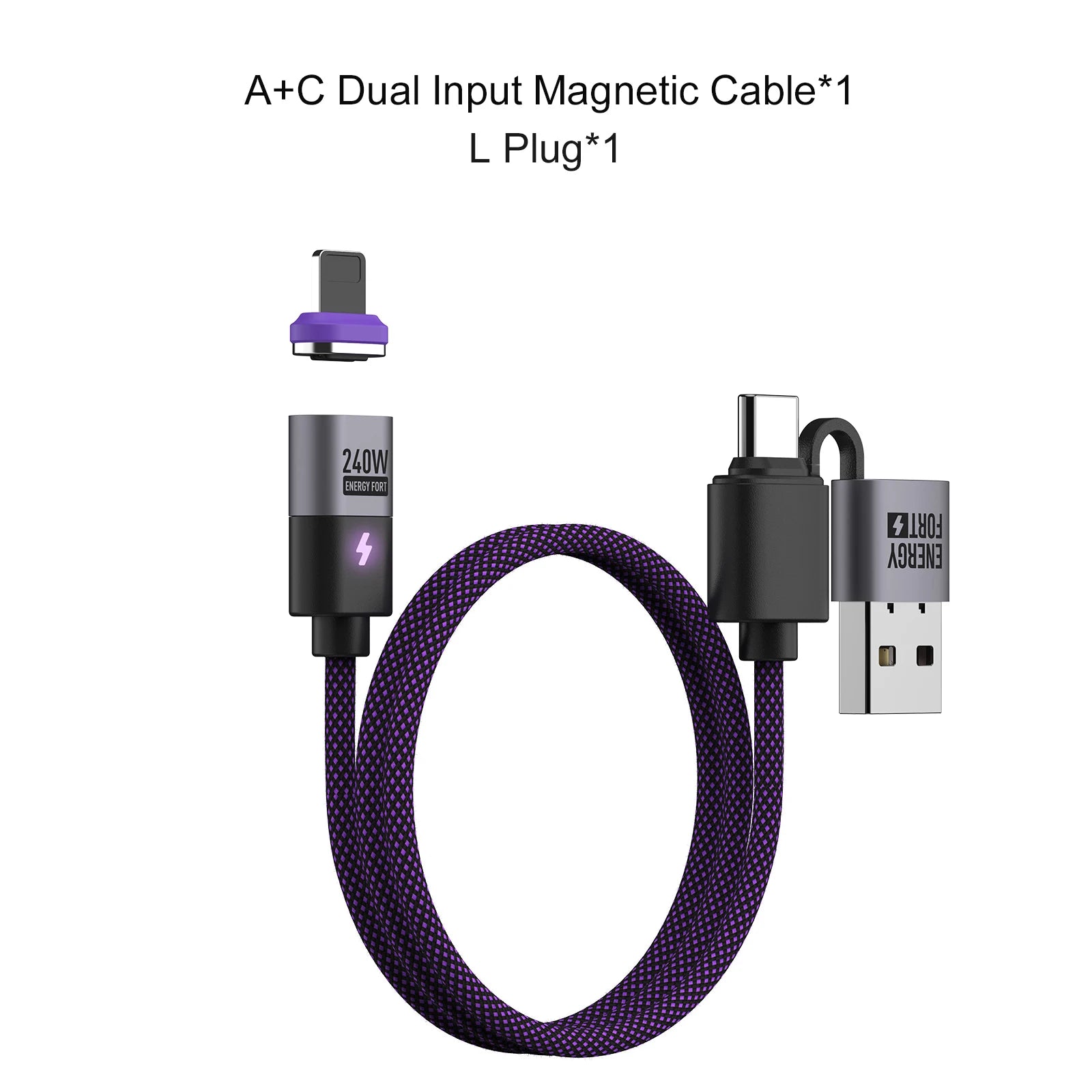 Câble de charge magnétique 240W – Ultra résistant & rapide
